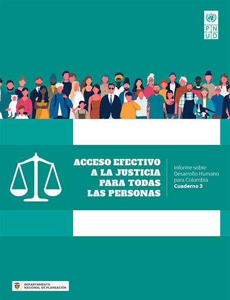 Portada del cuaderno con una ilustración de varias personas y un icono de una balanza.